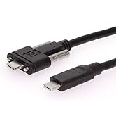 Coolgear USB 3.2 Gen 2 Type-C to C Dual Screw Lock 0.5 Meter Cable 10GB Data 3A Power