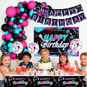 music birthday decorations