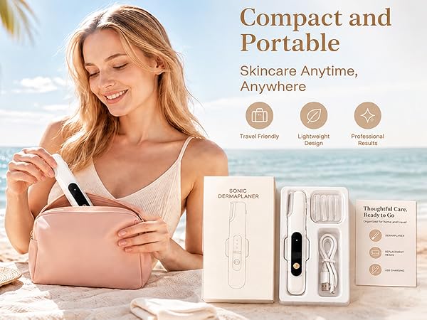 Electric Sonic Dermaplane Razor for Women Face