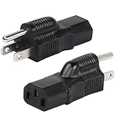 CERRXIAN NEMA 5-15P to IEC 320 C13 Female 15A/125V Computer Power Adapter(2-Pack)