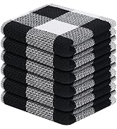 Homaxy 100% Cotton Waffle Weave Check Plaid Dish Cloths, 12 x 12 Inches, Super Soft and Absorbent...