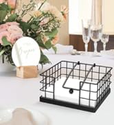 Homode Farmhouse Napkin Holder, Wooden Napkin Holders for Paper Napkins, Square Kitchen Napkin Di...