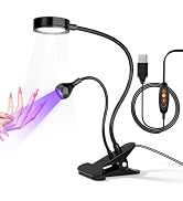 Geisofu UV Nail Lamp with LED Lighting Fixtures, Single Nail Dryer | UV Light for Gel Nails, Flas...