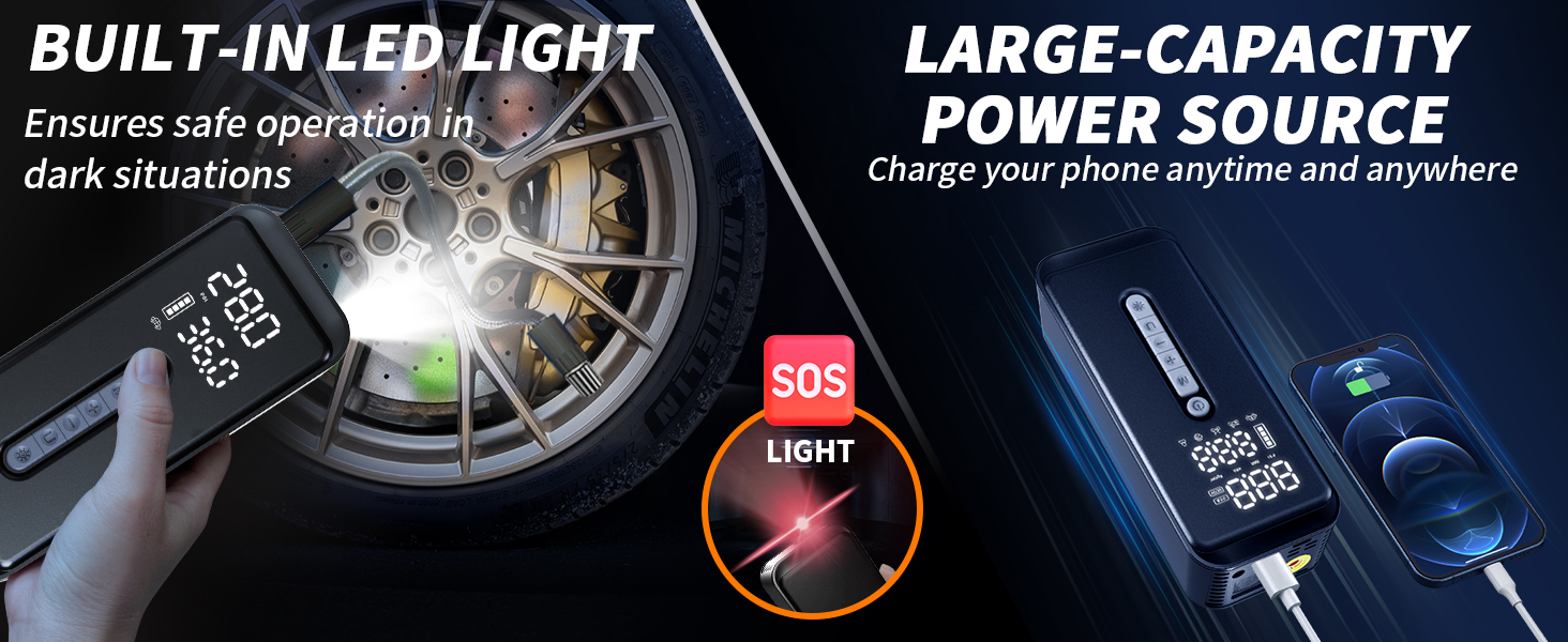 12 volt air compressor tire inflator tire air pump for car portable portable tire inflator for car