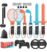 Switch 2/1 Sports Accessories,KEPLUG 20 in 1 Sports Bundle for Nintendo Switch 2/1 with 2 Joycon ...