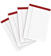 White Note Pads 5x8 Paper Pads 4 Pack Legal Pads 5x8 College Ruled White Legal Notepads Lined Not...