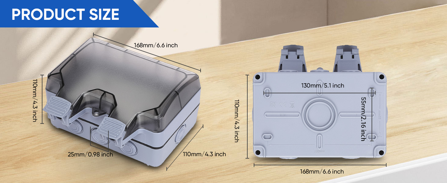 Outdoor Power Outlet with Extension Cord Size