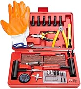 AUTOWN Flat Tire Repair Kits, 74 Pcs Universal Tire Plug Kit Heavy Duty Flat Tire Puncture Repair...