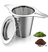 IPOW Reusable Stainless Steel Coffee Filter, Paperless Coffee Maker Strainer, Double Fine Mesh Ba...