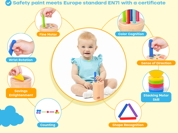 juegos montessori niños 1 a 2 años 6-18month toys
