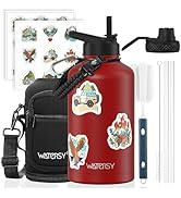 64oz Insulated Water Bottle (Cold for 48 Hrs),BPA Free&Leak Proof,Half Gallon Stainless Steel Wat...