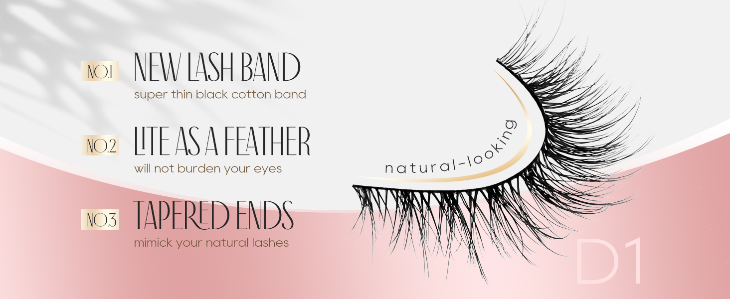 Natural Lashes Wispy Lashes Natural Look False Eyelashes