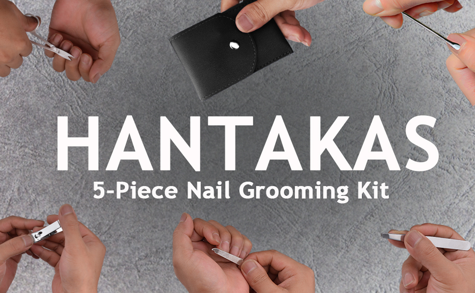 Travel Manicure Set Professional Nail Clipper Kit-5 Pieces Stainless Steel Manicure Kit Grooming kit