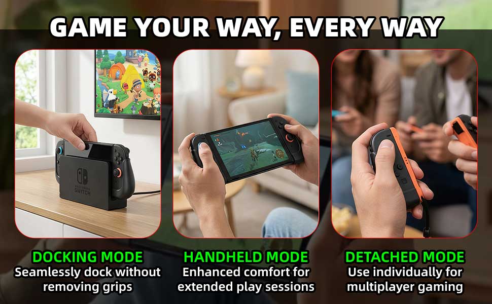 IFYOO NexGrip Ergonomic Grip Set for Nintendo Switch 2 Joycons
