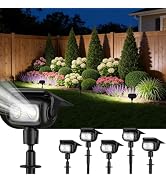 ROSHWEY Solar Spot Lights Outdoor, Waterproof Spotlights with 2 Brightness Mode, Landscape Lighti...