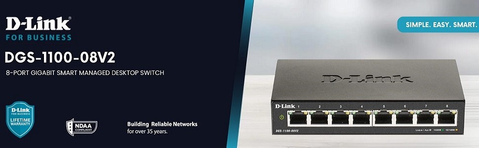 Ethernet splitter smart managed switch network gigabit computer networking hub internet 8 port