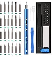AMIR Electric Screwdriver for PC Building, 28 IN 1 Small Power Automatic Screwdriver Set with 24 ...