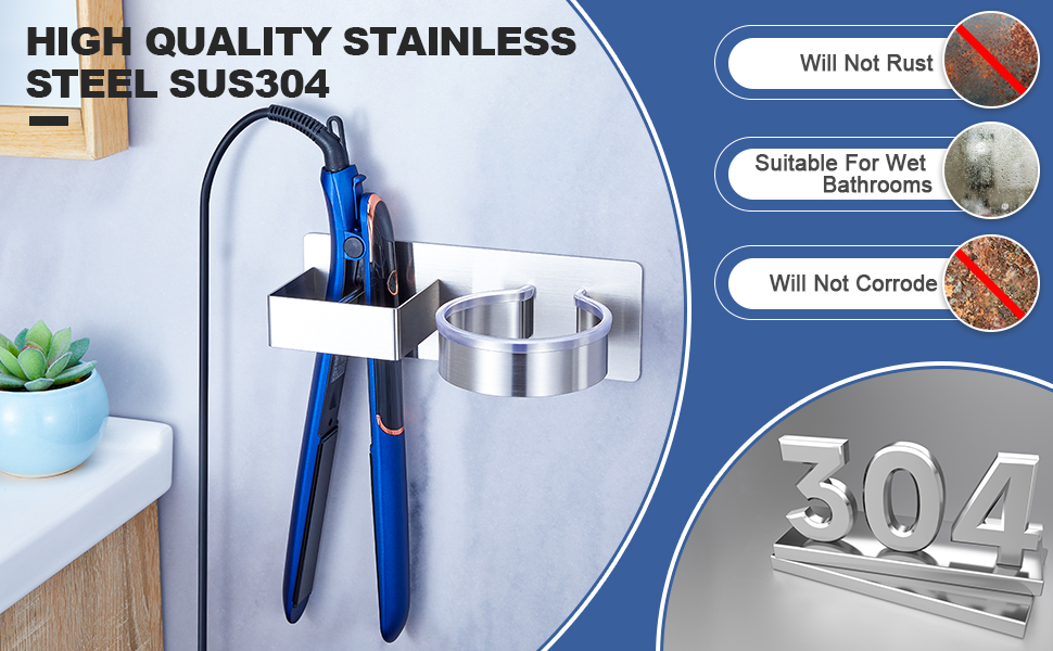 hair dryer wall holder hair dryer hanger stainless steel