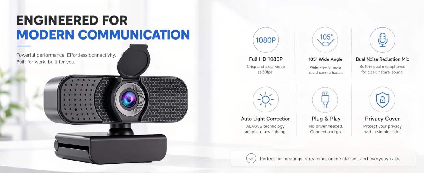 KEMEIV 1080P HD Webcam