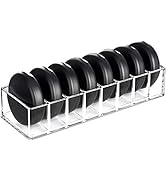HBlife Clear Acrylic Makeup Compact Organizer, 8 Spaces Vanity Organizer Stand Eyeshadow Pallet S...