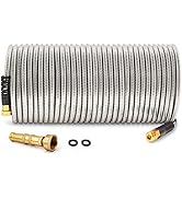 Cesun 100FT 304 Stainless Steel Metal Garden Hose - Heavy Duty Water Hose for RV, Outdoor, Yard, ...