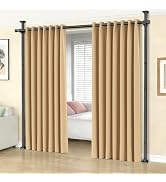 SUNALLY Room Divider Tension Curtain Rod, No Drilling Room Separator for Space Partition, 4-10ft(...