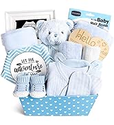 iAOVUEBY Baby Boy Gifts, Baby Shower Gifts - Newborn Bear Toys Rattle Blanket Infant Shoes Onesie...