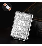 Metal Cigarette Case,Expandable Cigarette Cases,Vintage Cigarette Holder for 14pcs 84mm King Size...