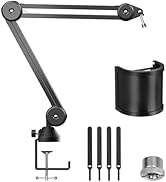 Mic Arm Stand Desk, TONOR Microphone Boom Arm Microfono Arm with Extra-large Pop Filter and Cable...