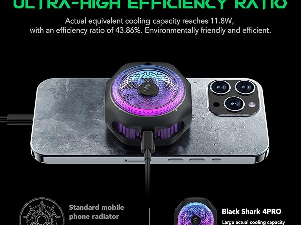 Black Shark Magnetic Cell Phone Cooler 4PRO