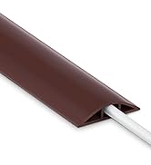 4FT Cord Cover Floor, Brown Cord Hider Floor, Extension Cable Cover Power Cord Protector Floor, C...