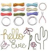 BoFUN Adult Teens Craft Kit for Women DIY Letter Flower, Wire Art Craft Set with 18 Templates, Wi...