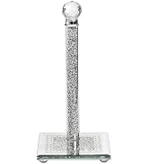 Suwimut Paper Towel Holder Countertop, Silver Standing Paper Towel Roll Dispenser Holder with Squ...