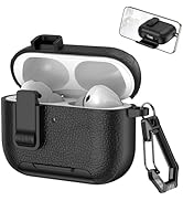 Ephoou for AirPods Pro 3 Case with Stand and Security Lock, PC+TPU Shockproof Leather Texture Cov...