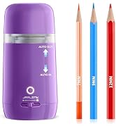 JARLINK Automatic Electric Pencil Sharpener - Hands-Free Operation, 3 Sharpness Modes, 3-Second S...