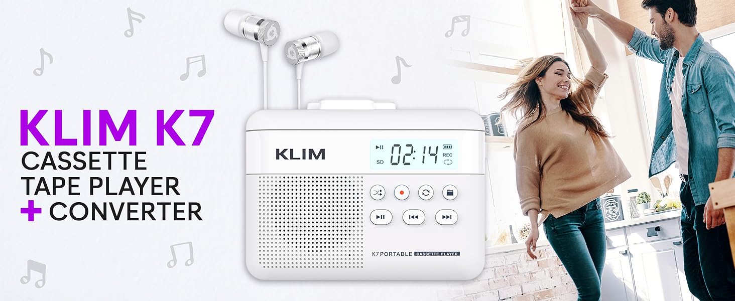 K7 Cassette Player WHITE