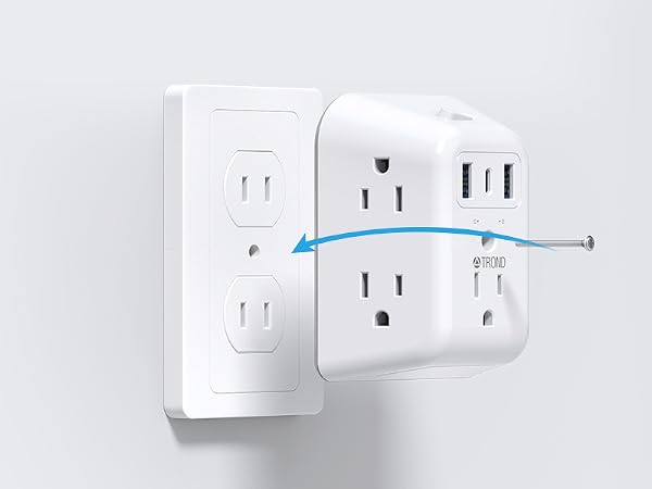 2 prong surge protector wall mount