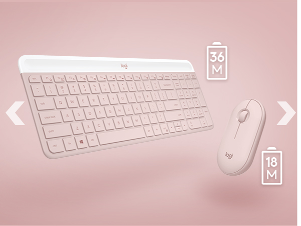 mk470 slim compact wireless rose keyboard and mouse combo