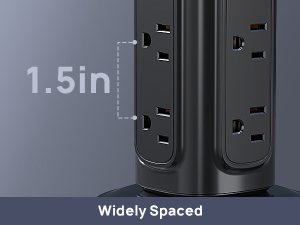 widely space power strip