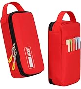 ECHSRT Big Pencil Case, Aesthetic Portable Zipper Pencil Bag with Hidden Pocket, Special Pouch fo...