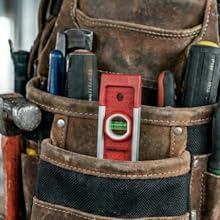 this torpedo tucks neatly into a tool belt pouch showing portability