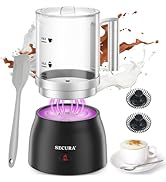 Secura 17oz 4-in-1 Electric Milk Frother and Steamer with Glass Jug, Hot/Cold Foam Maker for Latt...