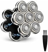 1 Pack Shaver Replacement Heads 7 Head Floating Magnetic 7D Replacement Blade,Compatible with SHP...