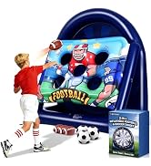 6FT Giant Football Toss & Soccer Dart Board Game, Inflatable 2-Sided Outdoor Yard Game with Pump,...