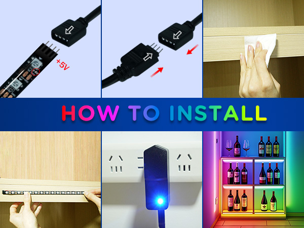 LED Strip Lights 4 Pre-Cut 1ft/4ft Small Light Strips Dimmable Tv led backlight Display