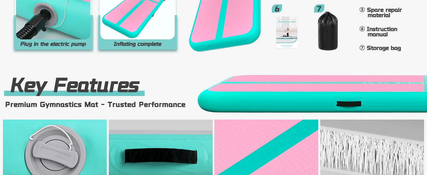 Gymnastics Mat Inflatable Tumble Track Mats