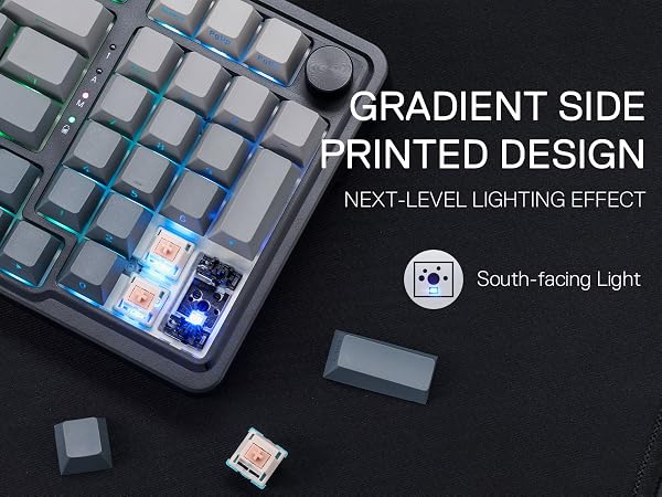 K686 gradient keycaps and south facing led