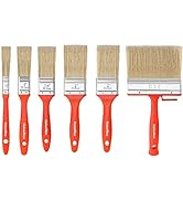 ValueMax Paint Brushes Set 6-Pack, Professional Wall Brush, Deck Stain Brush, Flat Small Paintbru...