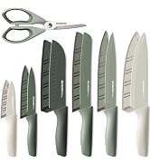 Astercook Knife Set, 13 Pieces Kitchen Knives Set with Healthy Anti-Rust Coating, Dishwasher Safe...