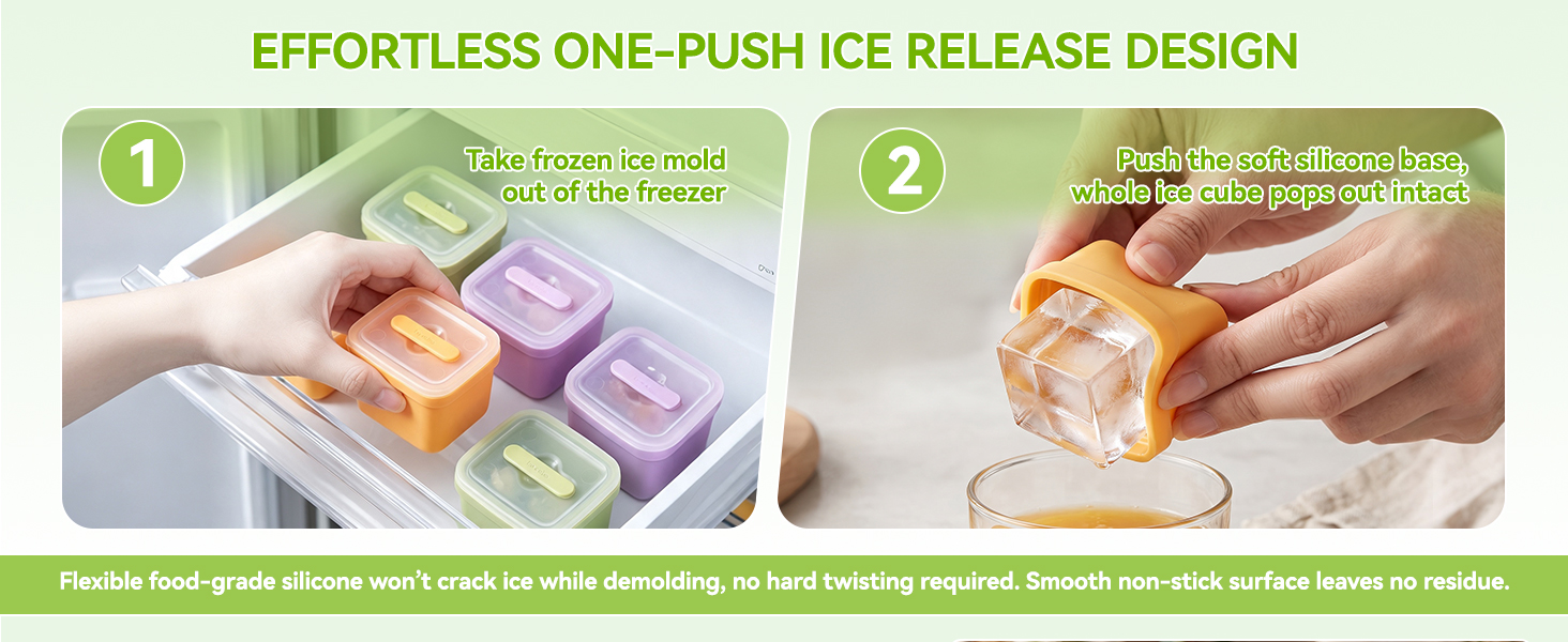 Silicone Ice Cube Molds Set of 6